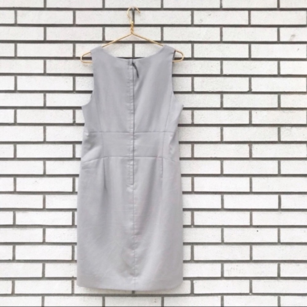J.Crew Allura Superfine Cotton Shift Dress Gray Sleeveless Lined Classic 12 - Picture 4 of 10